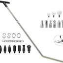 LadyRosian Paintless Dent Repair Tool Kit Dent Removal Rods Set Stainless Steel Tools with S-Hook for Car Body Dent and Hail Damage Repair
