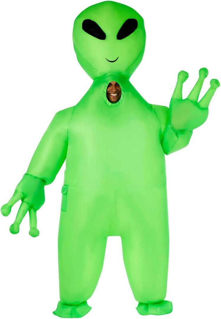 Morph Inflatable Alien Costume Adult, Blow Up Alien Outfit for Men, One Size