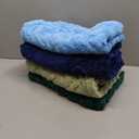 4 Pcs Fleece 30" x 40" 3D Fluffy Baby Blanket for Boys Nursery Little Girl Infant or Newborn Receiving Swaddling Blankets (Blue,Green)