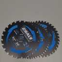 CRALY 5-3/8 Inch 24&36T Wood Framing/Finish & 50T Aluminum Cutting Circular Saw Blade, 20mm Arbor, Carbide Tipped, Thin Kerf, Black Ice, for Wood, Aluminum, Plastic, 3-Pack(C054243650-3D)