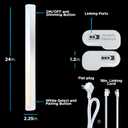 Enbrighten 24 inch Plug-in Under Cabinet Lights, 1560 Lumens, Five White Settings from (2700K-6500K), Full Range Dimmable, One-Touch Sync Control, Linkable Under Counter Lights for Kitchen 82786-T1