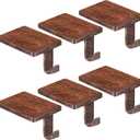 4 Pcs Red Bronze Christmas Metal Stocking Holders, Non-Slip Heavy Duty Mantle Hangers Weighted Iron Hooks for Fireplace Tabletop Shelf Xmas Holiday Decoration