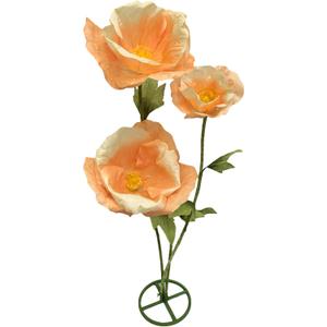 3PCS Giant Fake Artificial Flowers Indoor Decoracion Set - 80 Inchs Adjustable Waterproof 3D Paper Faux Large Flowers Outdoor Decor, Big Flower for Home Wedding Party Garden Hotel Office Backdrop