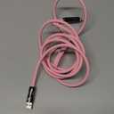 LISEN Pink iPhone Charger Cable, 240W Chubby USB C, 4 in 1 Charging Cable (6.6FT) with Light, USB A/C to C/L Multi Charging for iPhone 16 15 14 Pro Max/MacBook/iPad Pro/Samsung, Pink Accessories