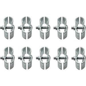 10 Set Chain Link Fence Panel Clamps 1-3/8" Dog Kennel Panel Clamp for Round Pipe Panel Frame