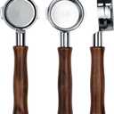 Normcore 58mm Naked Portafilter for Breville Dual Boiler Espresso Machine BES900XL, BES920XL, BES980XL, BES990BSS, Bottomless Portafilter with 18g Basket, Genuine American Walnut Handle