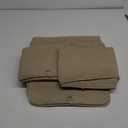 POLYTE Oversize, 60 x 30 in., Quick Dry Lint Free Microfiber Bath Towel Set, 6 Piece (Beige, Waffle Weave)