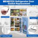 Upgraded WR14X27231 WR14X27235 Refrigerator Door Gasket Replacement Compatible with GE Hotpoint GAS18PGJFRWW HPS18BTHBRWW, 44.326.6 WR14X22910 Fridge Seal Replace 4512839 AP6230269 Freezer Gasket