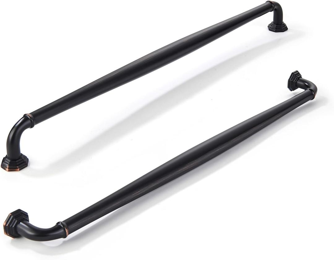 khtumeware 5 Pack 12 Inch(305mm) Oil Rubbed Bronze Cabinet Pulls Vintage Cabinet Handles Heavy Duty Solid Cabinet Hardware for Cupboard Drawer Pulls Dresser Handle