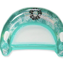 Justice Pool Chair Float Ergonomic Backrest for Upright Seating w/ Handles Teal