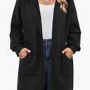 IN'VOLAND Women Plus Size Zip Up Hoodies Long Sleeve Tunic Sweatshirt Long Fleece Hoodie Jacket with Pockets 3X