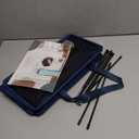 Odonata Slim Laundry Hamper Handles Collapsible Laundry Basket Thin Dirty Clothes Basket Narrow Laundry Bag Foldable Dirty Hamper 45L (Navy blue)