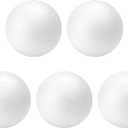 TFARC FOAM 3 Inch Craft Foam Balls 5-Pack, Polystyrene Balls for DIY Crafts School Supplies Decorations(White)