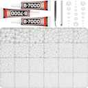 32000Pcs Grey Rhinestones for Bedazzling, Resin 2,3,4,5,6mm Mix Sizes Flatback Gray Black Diamond Gems Diamonds Gemstones Jewels Stones Crystals with B7000 Glue for Crafting Crafts Clothes