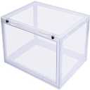 K.T.Z Shoe Boxes,Clear Plastic Shoe Box Magnetic Side Open Stackable Shoe Box (D Style Transparent, 1 PCS)
