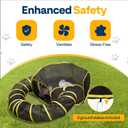 VIVOHOME Outdoor Cat Enclosures 2-in-1, Portable Catio w/Cat Tent, Circle Playpen Tunnel, for Kitty and Small Animals,w/Storage Bag Removable Bottom