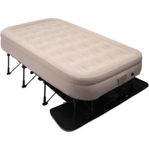 iHomey Air Mattress with Frame & Rolling Case, Self Inflatable, Blow Up Bed Auto Shut-Off, Comfortable Surface AirBed, Best for Guest, Travel, Vacation, Camping, 20"L x 18"W x 15"