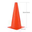 12 Inch Traffic Training Sports Cones, [20 Pack] Orange Safety Cones, Soccer Basketball Cones for Drills, Plastic Marker Cones for Indoor/Outdoor Activity & Festive Events