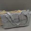 HIPHOP PANDA 2-Pack Diaper Caddy Organizer - Newborn Essentials Baby Registry Must Haves - Sturdy Nursery Storage Bin & Portable Car Caddy for Diapers & Wipes - Grey/Oatmeal Gift Set (Regular)