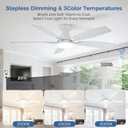 52 Inch Ceiling Fans with Lights, Remote & App Control, Quiet Reversible DC Motor, 6 Speeds, Dimmable 3CCT LED Light, Low Profile Flush Mount Ceiling Fan for Bedroom Living Room, White