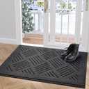 Door Mat Indoor Mat, Entryway Door Mats 36x59 Non-Slip Rubber Backing, Low-Profile Entrance Mats, Absorbent Resist Dirt Doormats Inside Floor Door Mat for Entryway,Charcoal (3' x 4'11" (Runner))