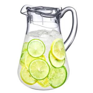 Amazing Abby - Droply - Plastic Pitcher (64 oz, 2 Quart), Clear Water Pitcher with Lid, Fridge Jug, BPA-Free, Shatter-Proof, Great for Iced Tea, Sangria, Lemonade, Juice, Milk, and More