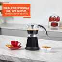 IMUSA 6 or 3 Cup Electric Espresso Maker Black Coffee Machine for Cuban Coffee, Moka and Espresso Drinks