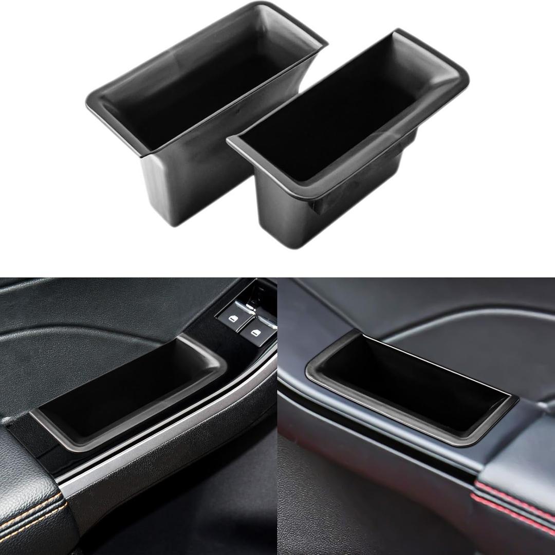 TACOBRO Front Row Door Handle Organizer for Ford Escape 2020-2024 2025 2026 Accessories, Escape Door Storage Pocket Insert Tray on The Driver and Front Passenger Side (2 Pcs)