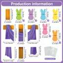 Easter Bulletin Board Decorations Set, Tell Your Peeps He is Risen Cross Easter Christian Bulletin, 80 Pieces Thick Cardstock Sunday School Classroom Church Chalkboard Decoration