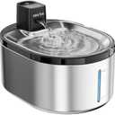 Smartoo Wireless Cat Water Fountain Stainless Steel, 152oz/4.5L Cat Fountain Battery Operated, Cordless Pet Water Fountain for Cats & Dogs with Motion Sensor, Ultra Quiet Pump, Multi-Filtration