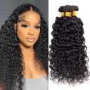 Water Wave Human Hair Bundles 20 22 24 Inch 12A Curly Bundles Human Hair 100% Unprocessed Brazilian Virgin 3 Bundles Wet and Wavy Weave Extensions