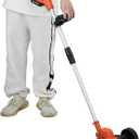 Cordless Lawn Trimmer Weed Wacker,10 Inch Lawn Mower Grass Edger, Electric Weed Wacker, Rechargeable,Telescopic, Handheld, Battery Power Lawn Mower with Brushless Motor 10 Inch