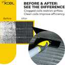 FinXCEL HVAC Coil Cleaning Brush | ACME Pole Compatible | 135 Angled Pins | DIY Tool for Tight A/C Coil Spaces | Chemical-Free | Pole Not Included