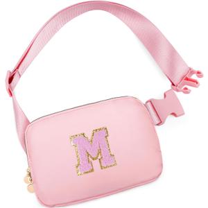 Birthday Gifts for 4 5 6 7 8 9 10 11 12 13 Year Old Girls,Gifts for Teens Kids Daughter Sister Her,Two Way Zipper Crossbody Bag Fanny Pack Belt Bag Cute Trendy Stuff - Peach,M