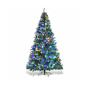 8 ft. Pre-Lit LED Premium Hinged Artificial Christmas Tree with 750 LED Lights and Stand