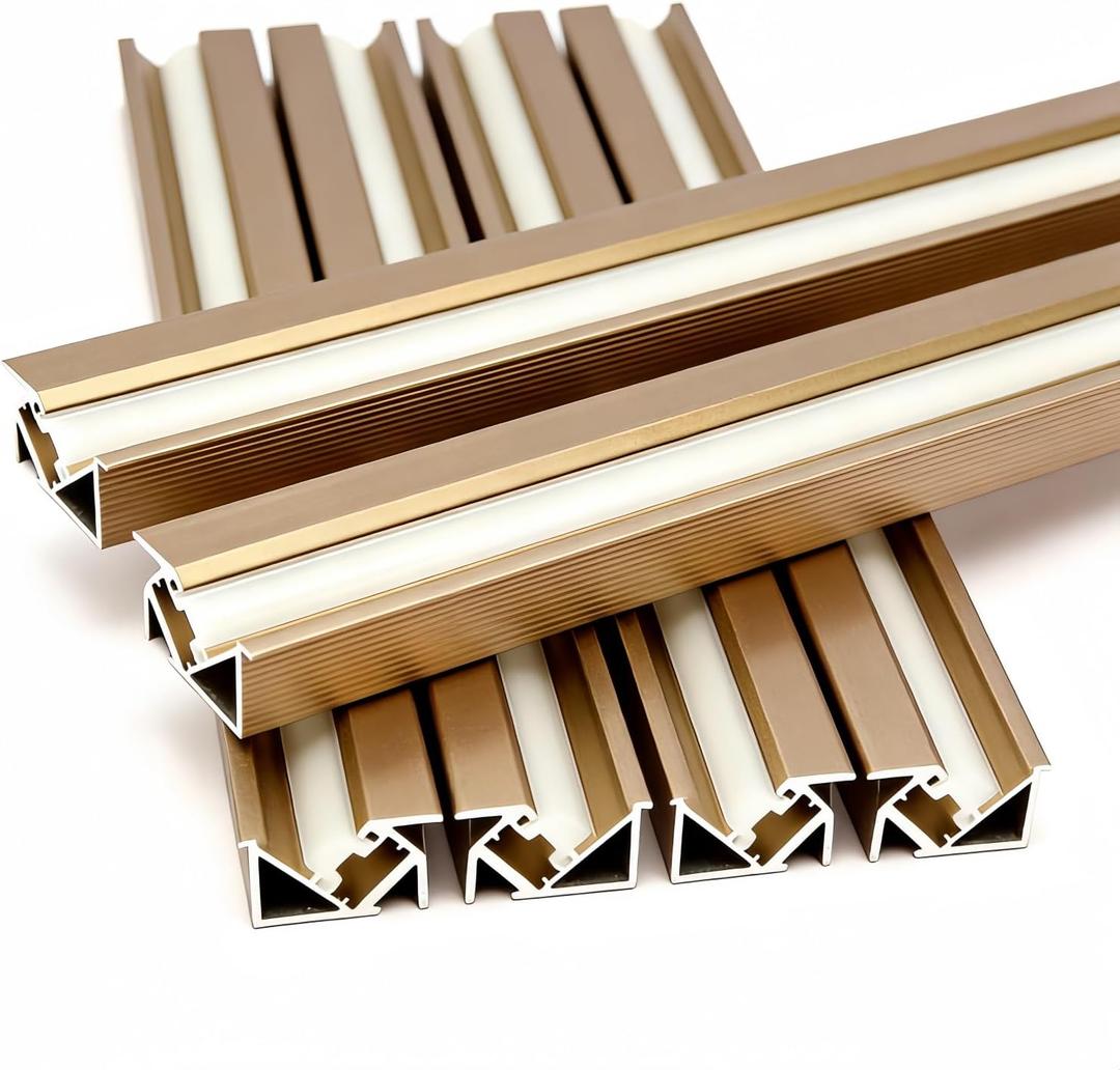 JARBIH 3.3ft/1M LED Recessed Aluminum Profiles,YW Shape 45º Oblique Beam, 6 Packs