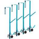 Reallnaive 4 Pack Pool Fence Hooks Equipment Above Ground Swimming Accessories Adjustable Fence Hangers for Pool Hose Skimmer Garden Tool Organizer Fits 1.2 Inch to 3.5 Inch Railing (Blue)