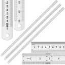EBOOT 3 Pack 40inch Metal Rulers, Imperial Metric