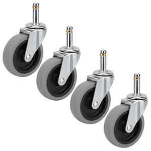 Replacement Casters Compatible with Rubbermaid WaveBrake Mop Bucket: 3 Inch Set of 4 Heavy Duty TPR Weber Grills Shop Vac Replacement Wheels (4 Swivels)