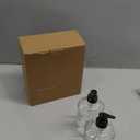 KIVY Glass Soap Dispenser Set [INCL. Waterproof Labels]  Glass Soap Dispenser with Pump  Hand Soap and Dish Soap Set  for Kitchen, Shower & Bathroom  Refillable (2X 16oz)