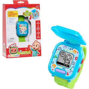 CoComelon JJs Learning Smart Watch Toy for Kids with 3 Education-Based Games, Alarm Clock, and Stop Watch, Kids Toys for Ages 3 Up by Just Play (Small)