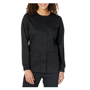 Amazon Essentials Women's Scrub Snap Jackets – 1 in Size M, 1 in Size L