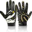 ATERCEL Youth Football Gloves Kids Sticky Receiver Gloves Grip Football Glove for Boys Girls,Size: Youth S