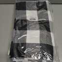 2 x Mordimy 100% Cotton Waffle Weave Kitchen Towels, 13 x 28 Inches, Super Soft and Absorbent Buffalo Check Dish Towels for Drying Dishes, 4-Pack, Black & White