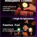 2 x Death Run Night Light with Pullback Car Function, and Tri-Color Dimming; Includes DIY Stickers for Customization,Gift for Kids,Boy,Girl,Child (Purple)