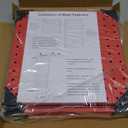 Wooden Pegboard, Heavy Duty Metal Pegboard Panel with Shelf Garage Wall Mount Tool Organizer for Home Office Shed Workshop DIY Garage Storage System Craft Organizer 1mm Thickness Red 88x30cm