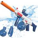 Electric Water Gun, Squirt Gun Toy for Adults Kids, Automatic Water Gun Up to 26 FT Long Range, Summer Outdoor Beach Swimming Pool Party Super Shooting Toys, Best Gift for Boys and Girls (Blue)