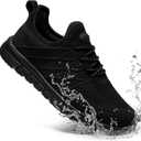 Non Slip Work Shoes for Women Slip On Sneakers Water Resistant Shoe Slip Resistant Food Service Zapatos Antideslizantes para Mujer, Black  (7, Polar Night)