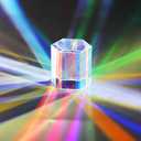 HDCRYSTALGIFTS 1.2'' Optical Glass RGB Dispersion Prism X-Cube for Physics Teach Rainbow Prism Crystal Cube Prism Photography Props