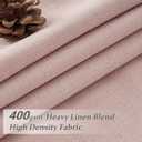 Elegant Blush Pink High Blackout High Ceiling Curtains 102 Inches Long for Sliding Glass Doors, Memory Trained Pinch Pleat Dual Layer Thick Linen Thermal Sound Dampening Modern Window Drapes 2 Panels